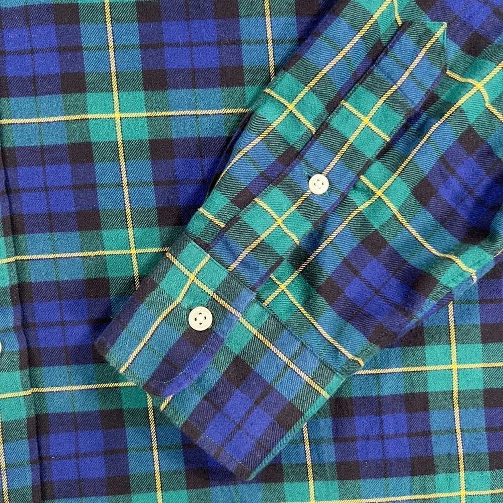 Polo Ralph Lauren Shirt Mens Blackwatch Plaid Long Sleeve Button Up Casual